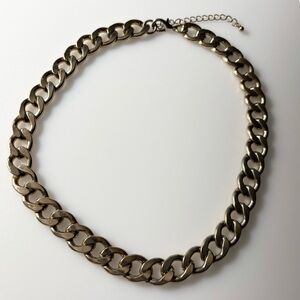 Vintage Gold Tone Thick Chunky Chain Chocker Necklace